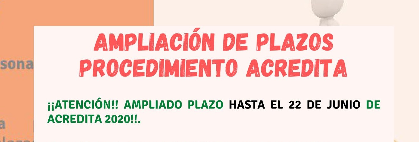 Ampliación de plazos Acredita