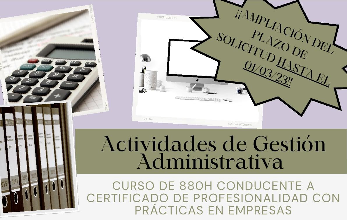 Ampliación plazo Actividades de Gestión Administrativa-001