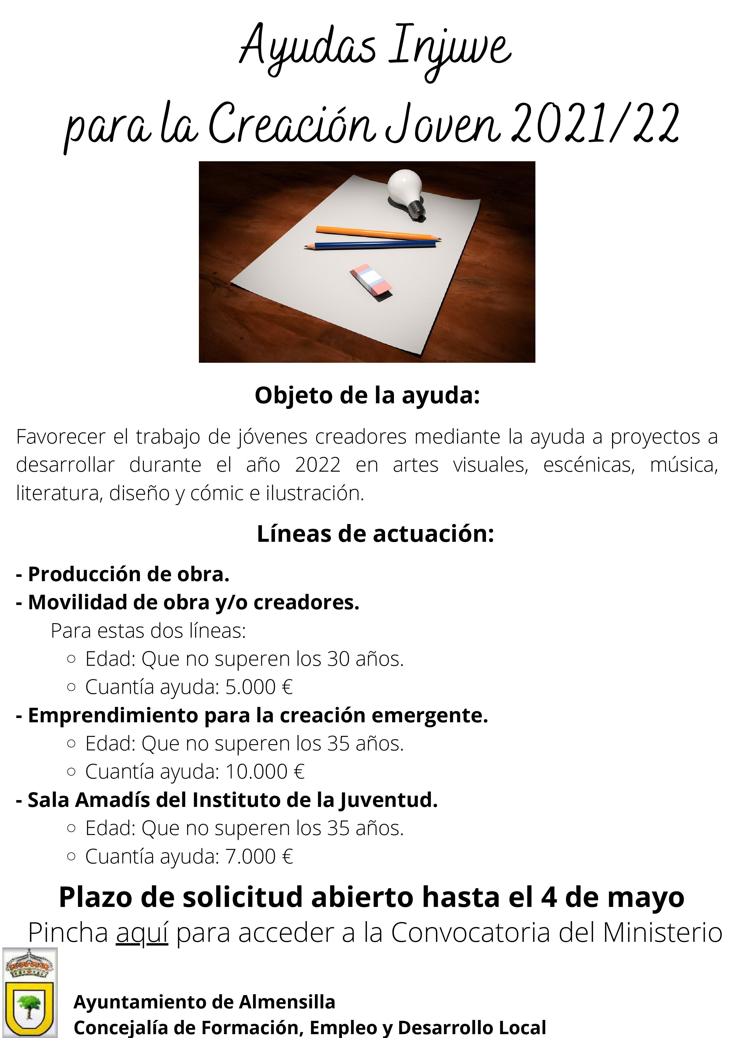 Ayudas Injuve para la Creación Joven 2021_22