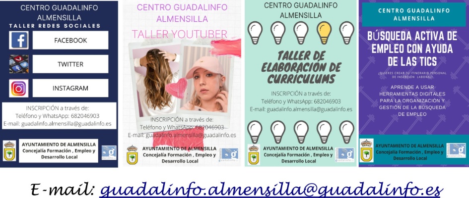 Cartelería talleres Septiembre Guadalinfo