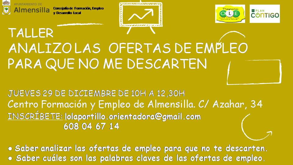 TALLER ANALIZAR OFERTAS DE EMPLEO