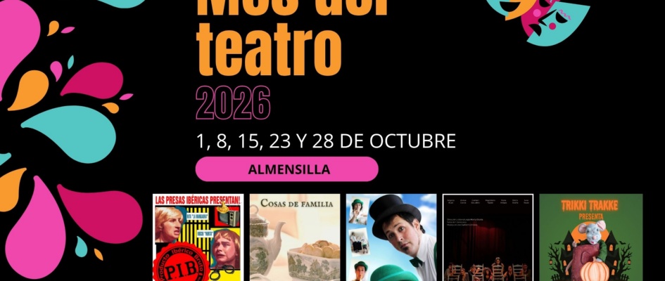 Cartel Festival De Teatro Llamativo Negro y Rosado (1)